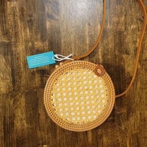 Hand-made cross body purse